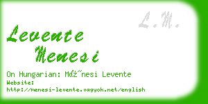 levente menesi business card